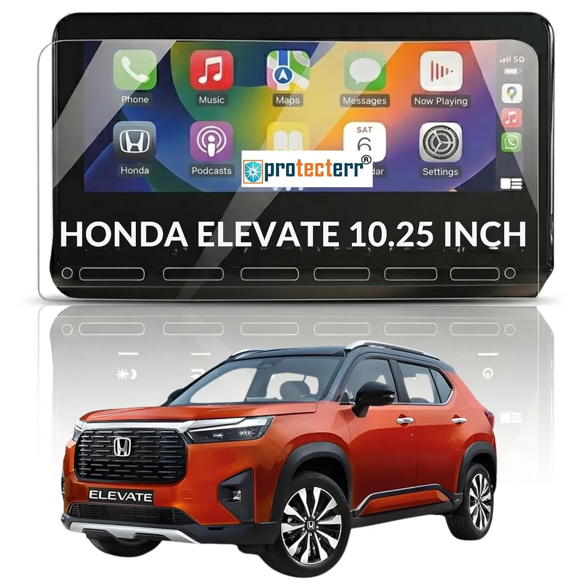 Honda Elevate ZX 10.25 inch Screen Protector — shown on the car’s own display, for the Honda Elevate ZX 10.25" infotainment display