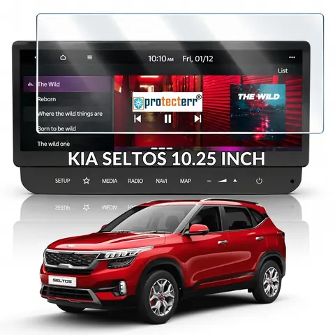 Kia Seltos 10.25 inch Screen Protector — fitted to the Kia Seltos infotainment display