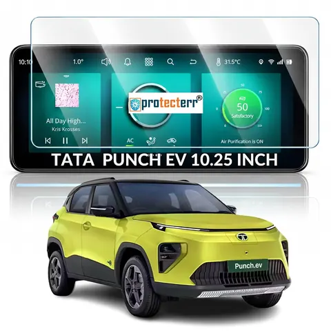Tata Punch EV 10.25 inch Screen Protector — fitted to the Tata Punch EV infotainment display