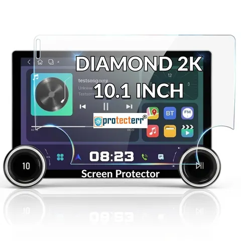Diamond 2K 10.1 inch Screen Protector — fitted to the Diamond 2K infotainment display