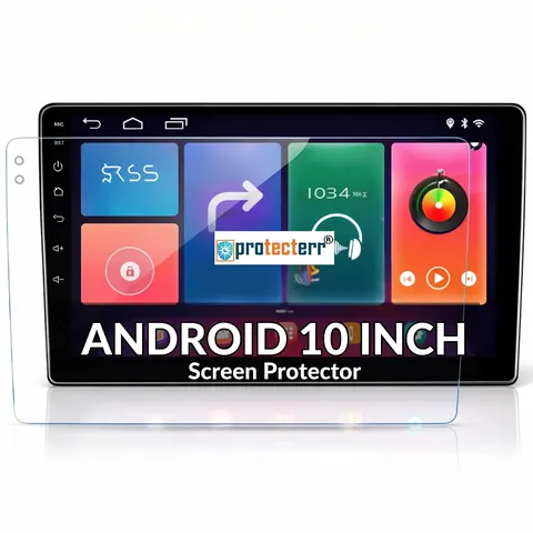 Android Car Stereo 10 inch Screen Protector — fitted to the Android Car Stereo infotainment display