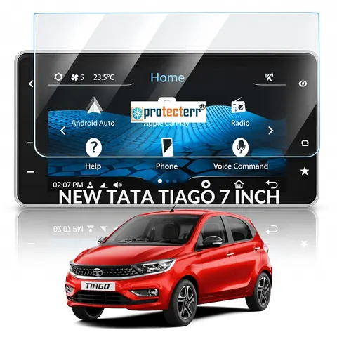 Tata Tiago (2025-2026) 7 inch Screen Protector — fitted to the Tata Tiago infotainment display