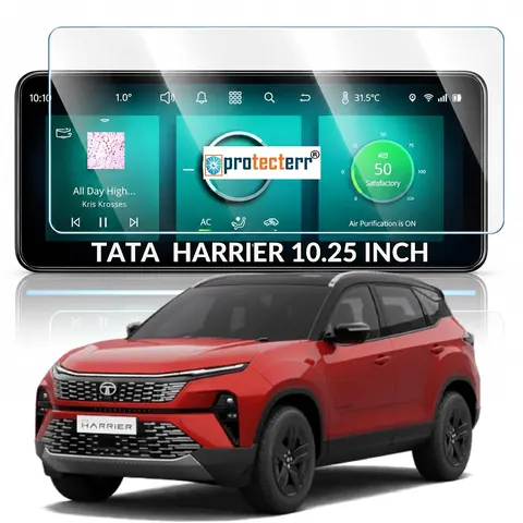 Tata Harrier 10.25 inch Screen Protector — fitted to the Tata Harrier infotainment display