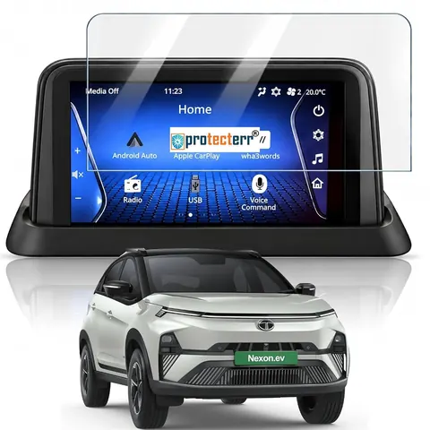 Tata Nexon EV 7 inch Screen Protector — fitted to the Tata Nexon EV infotainment display