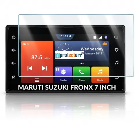 Maruti Suzuki Fronx 7 inch Screen Protector — fitted to the Maruti Suzuki Fronx infotainment display