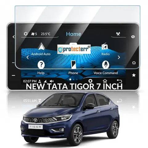 Tata Tigor (2025-2026) 7 inch Screen Protector — fitted to the Tata Tigor infotainment display