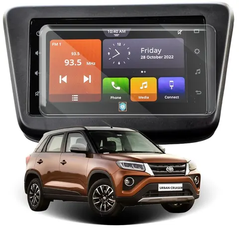 Toyota Urban Cruiser 7 inch Screen Protector — fitted to the Toyota Urban Cruiser infotainment display