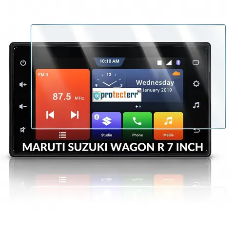 Maruti Suzuki Wagon R 7 inch Screen Protector — fitted to the Maruti Suzuki Wagon R infotainment display