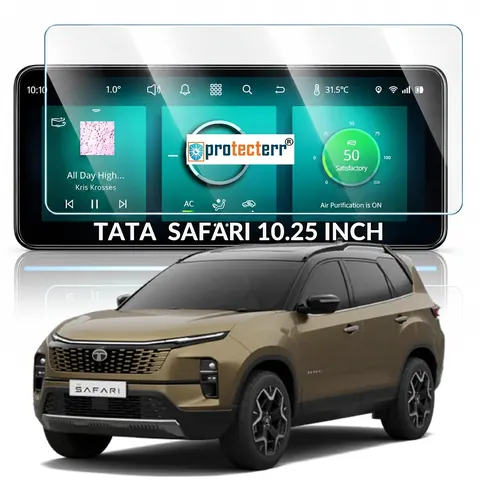 Tata Safari 10.25 inch Screen Protector — fitted to the Tata Safari infotainment display