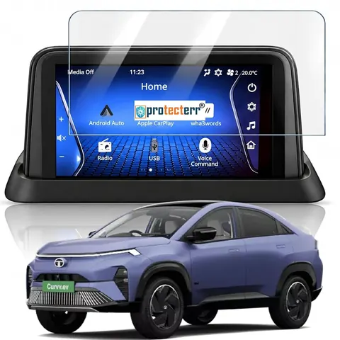Tata Curvv EV 7 inch Screen Protector — fitted to the Tata Curvv EV infotainment display