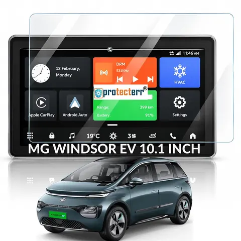 MG Windsor EV 10.1 inch Screen Protector — fitted to the MG Windsor EV infotainment display