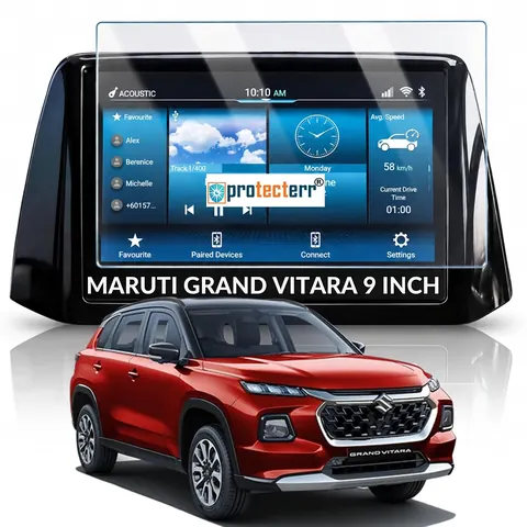 Maruti Suzuki Grand Vitara 9 inch Screen Protector — fitted to the Maruti Suzuki Grand Vitara infotainment display