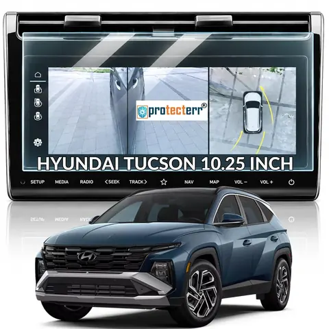Hyundai Tucson 10.25 inch Screen Protector — fitted to the Hyundai Tucson infotainment display